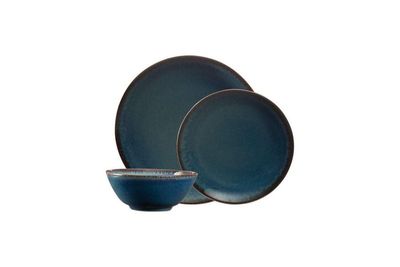 MASON CASH Reactive Glaze Blue 12 Piece Dinner Set