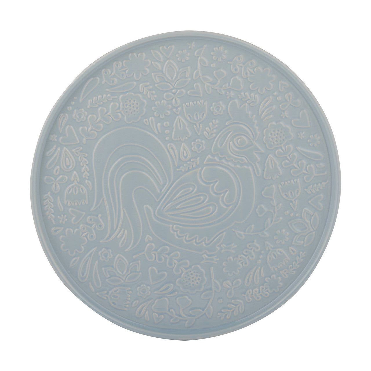 MASON CASH Home To Roost Blue Round Platter, 30 x 2cm