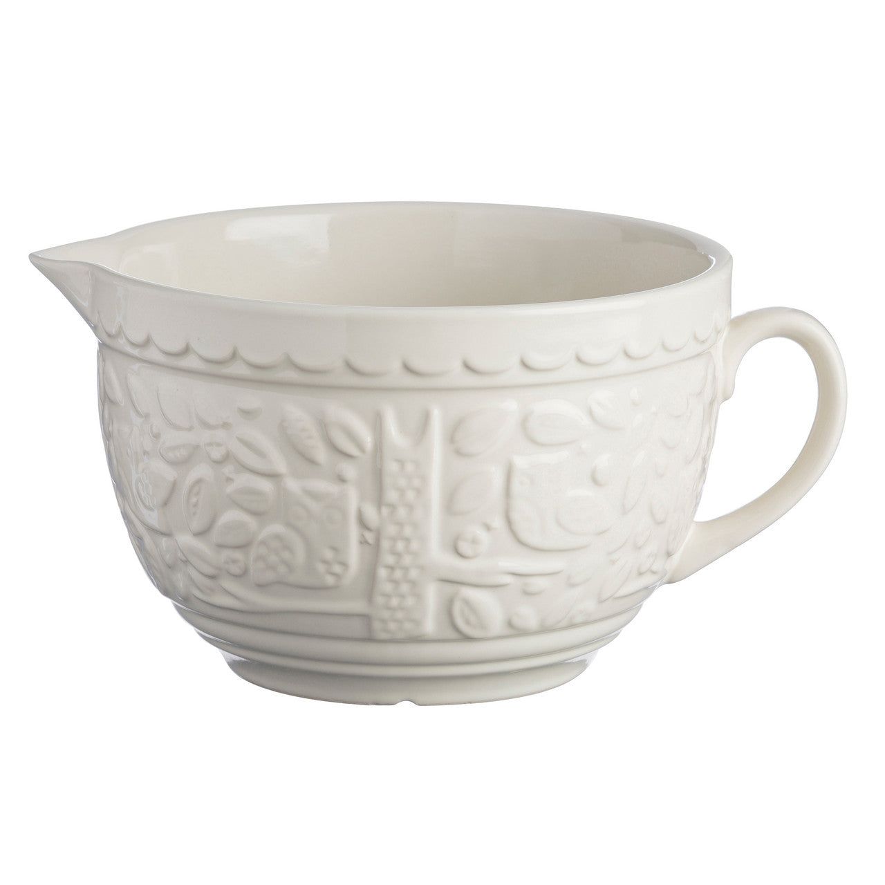 MASON CASH In The Forest Owl Cream Batter Bowl, 2 Litre