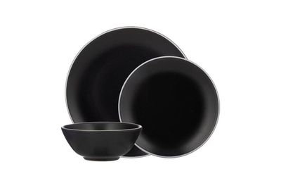 MASON CASH Classic Collection Black 12 Piece Dinner Set