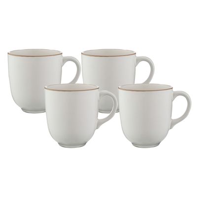 MASON CASH Classic Collection Cream Set of 4 Mugs, 400ml