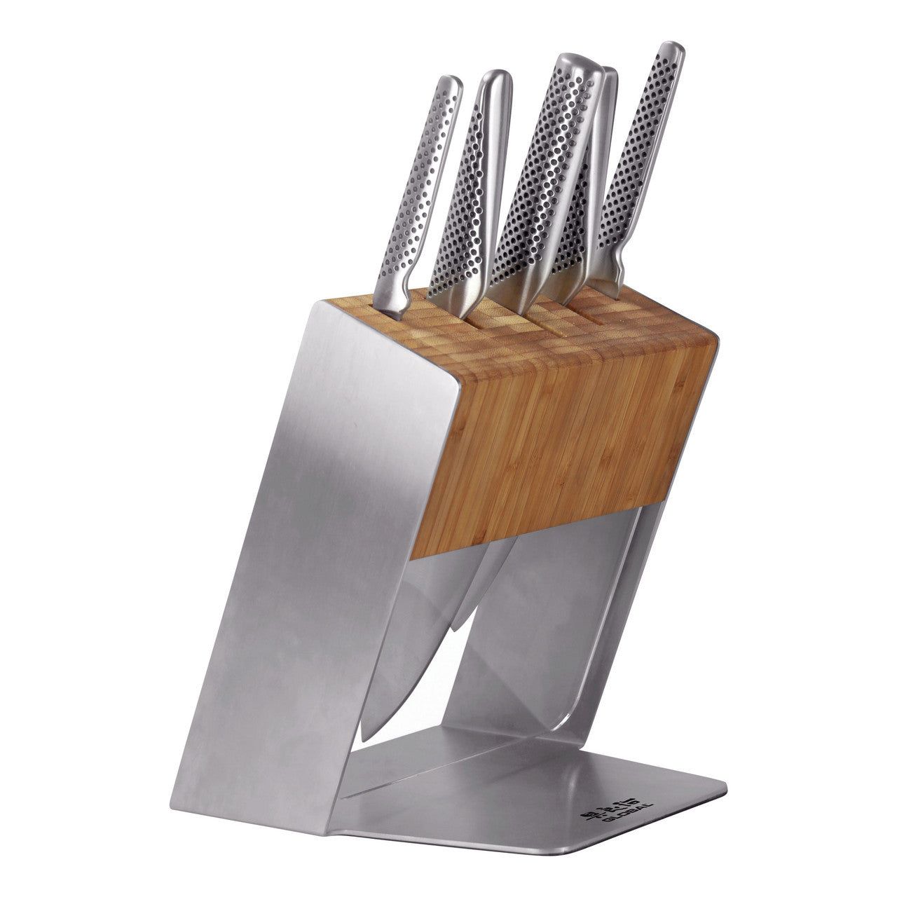 GLOBAL Katana 6 Piece Knife Block Set - Bamboo