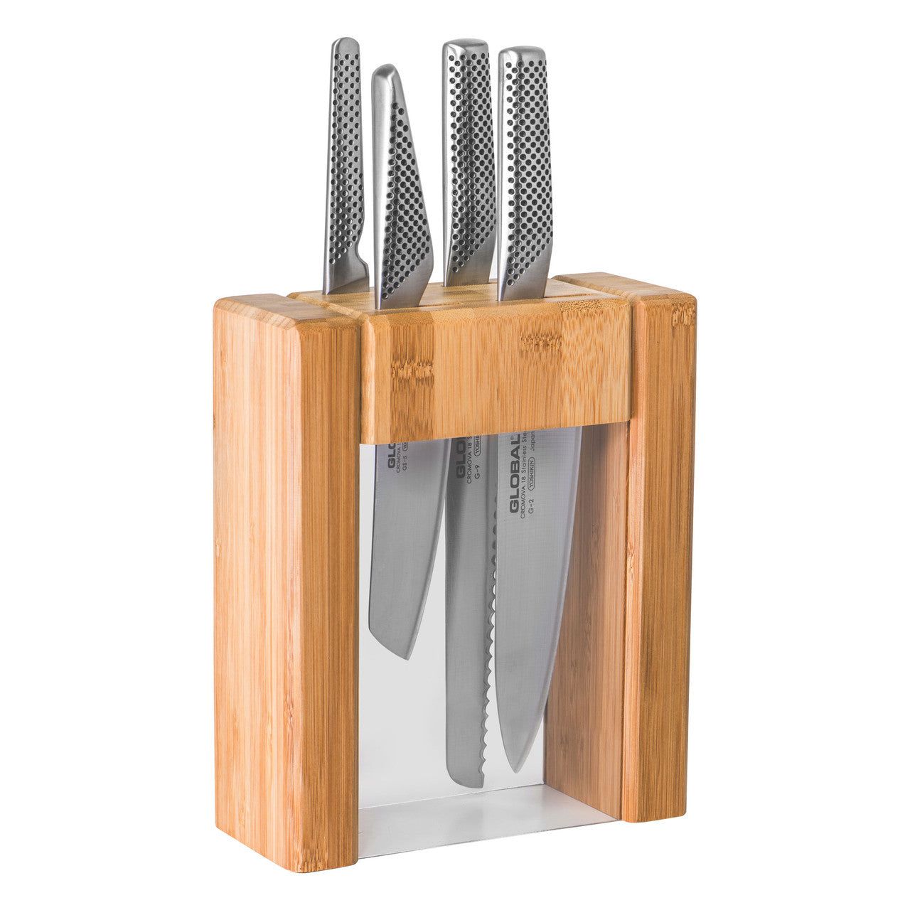 GLOBAL Ikasu V Piece Knife Block Set