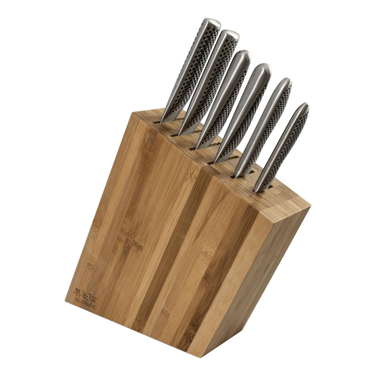 GLOBAL Kyoto 7 Piece Knife Block Set, Bamboo