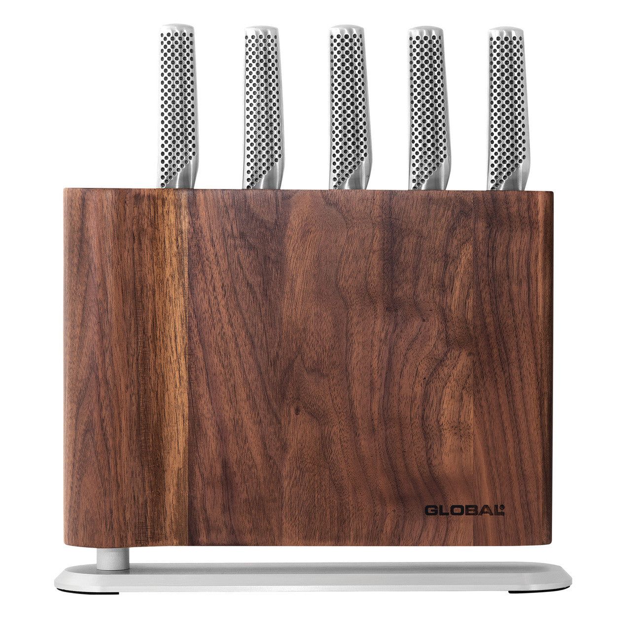 GLOBAL UKU 6 Piece Knife Block Set - Walnut