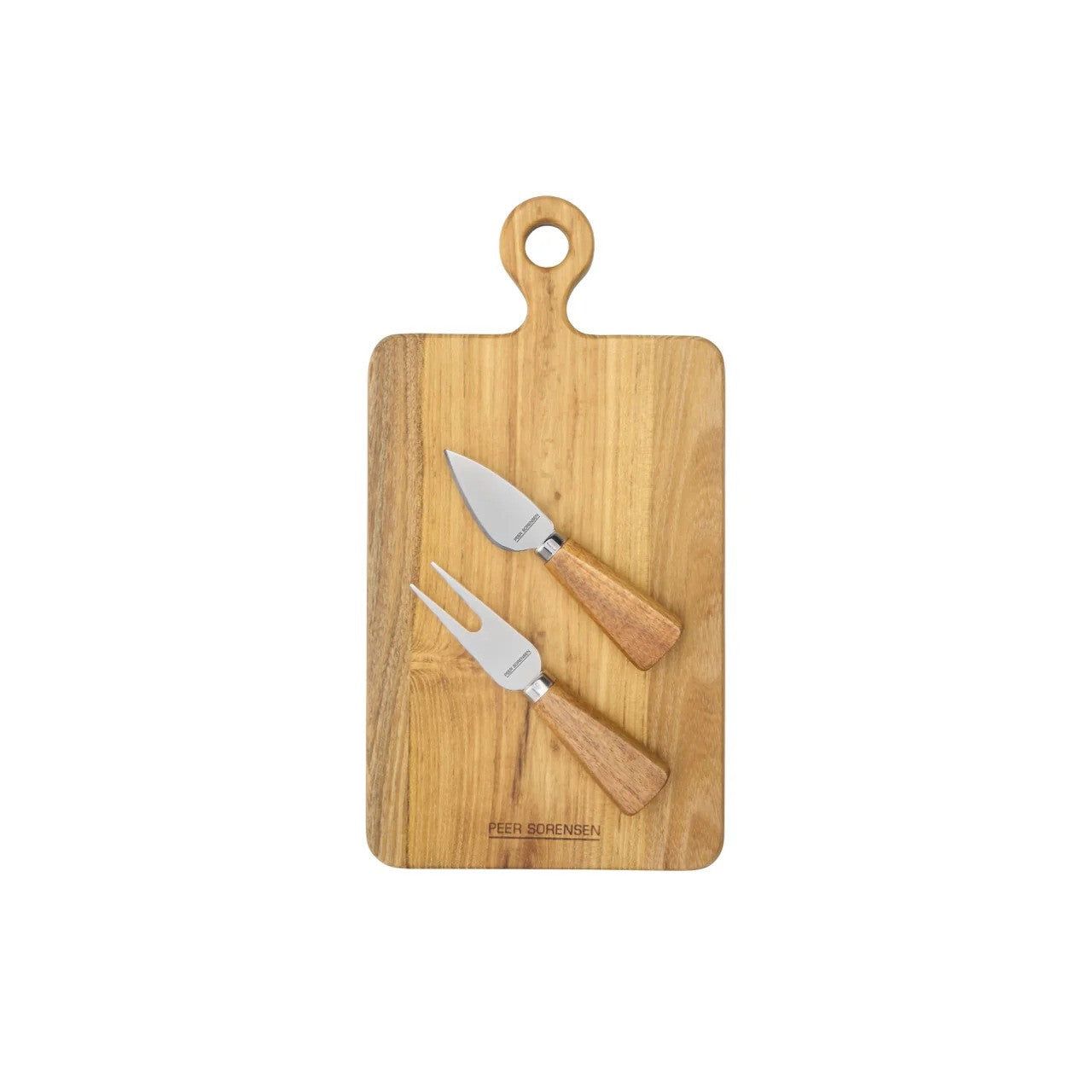 PEER SORENSEN Cheese Knife and Rectangular Board Set, 3 Piece, 30 x 16 x 1.5cm