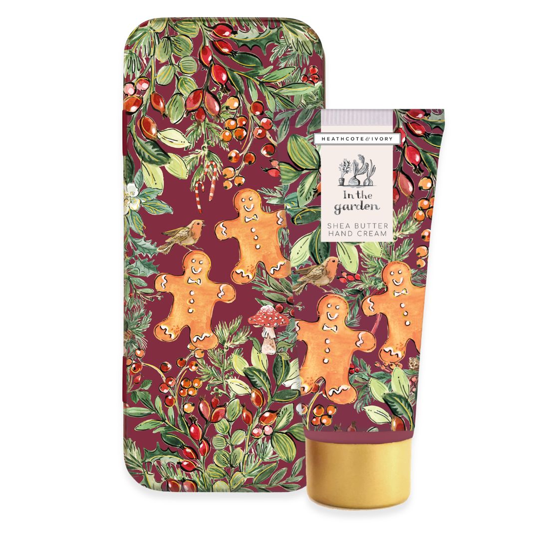 HEATHCOTE &amp; IVORY In The Garden Festive Hand Cream in Tin - 100ml