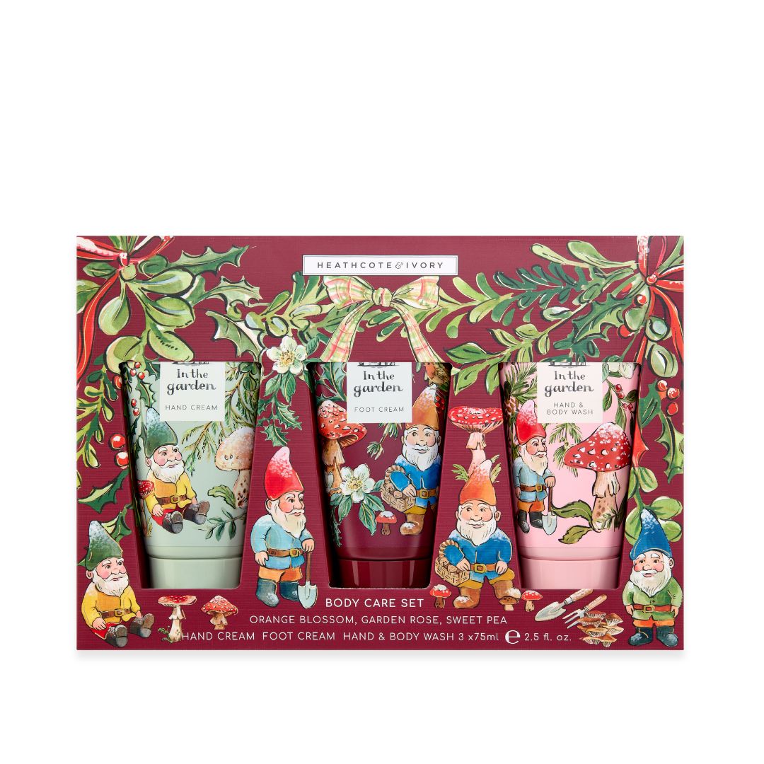 HEATHCOTE &amp; IVORY In The Garden Festive Body Care Set - 3 x 75ml