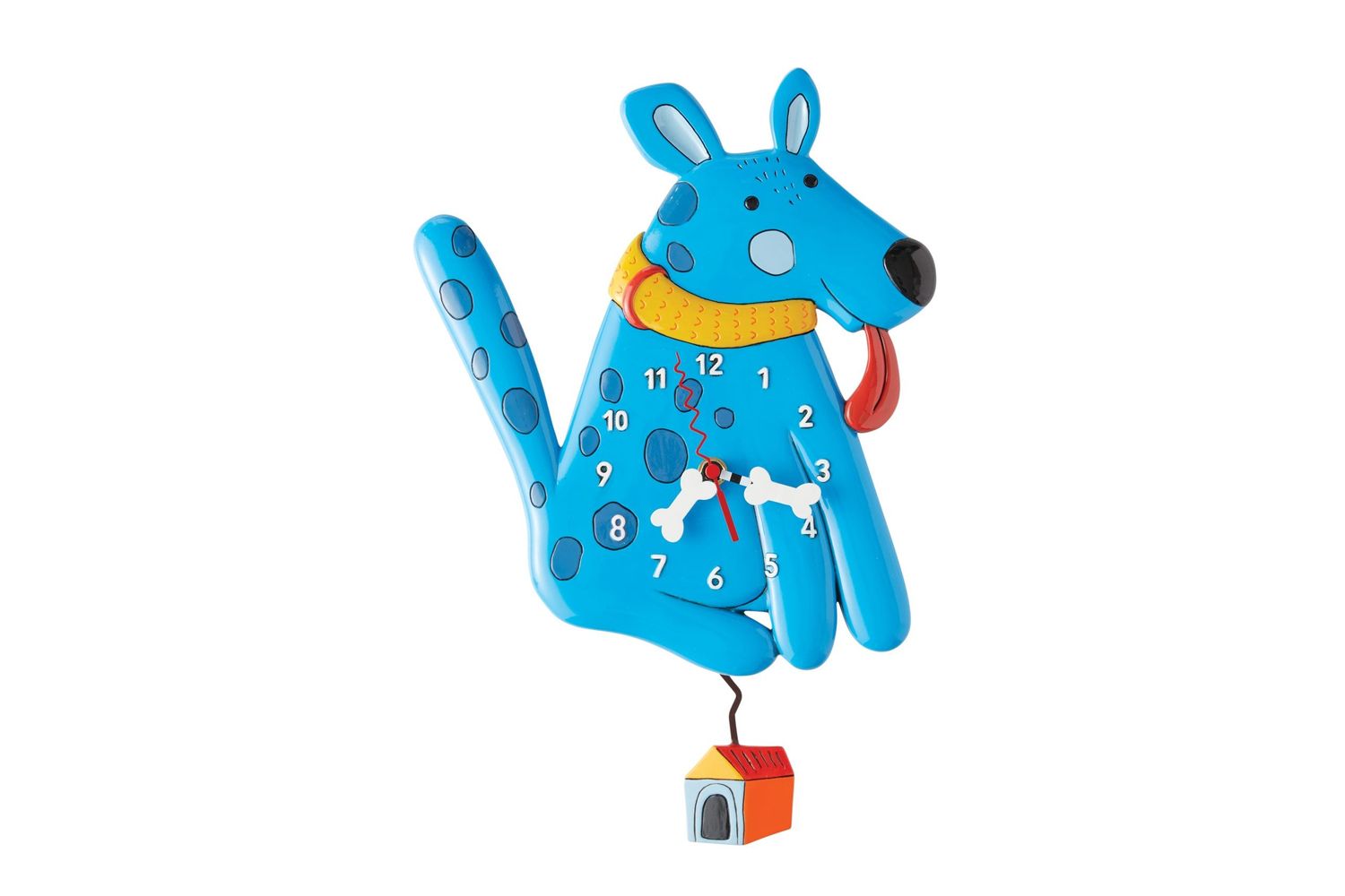 ALLEN DESIGNS Blue Buddy Dog Clock