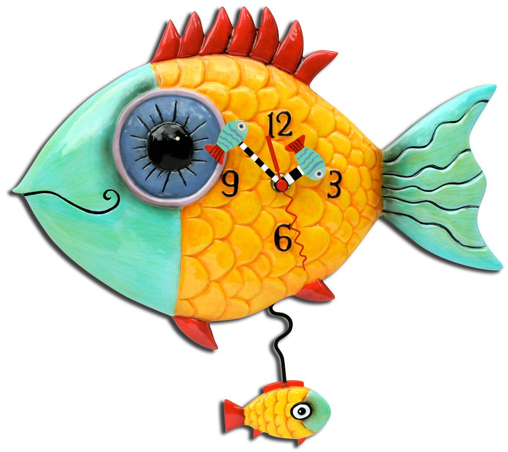ALLEN DESIGNS Wide-Eyed Fishy Clock
