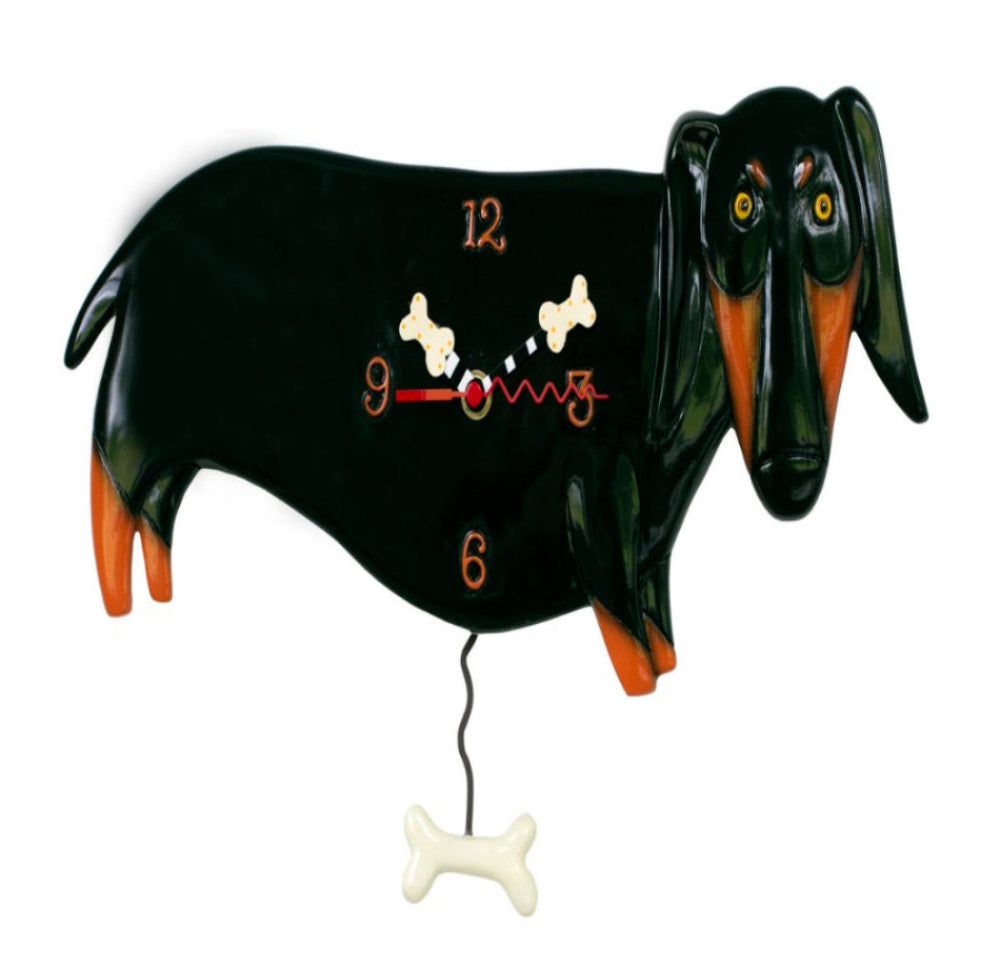 ALLEN DESIGNS Otis Dachshund Clock