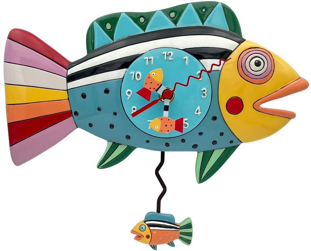 ALLEN DESIGNS Rainbow Fish Clock