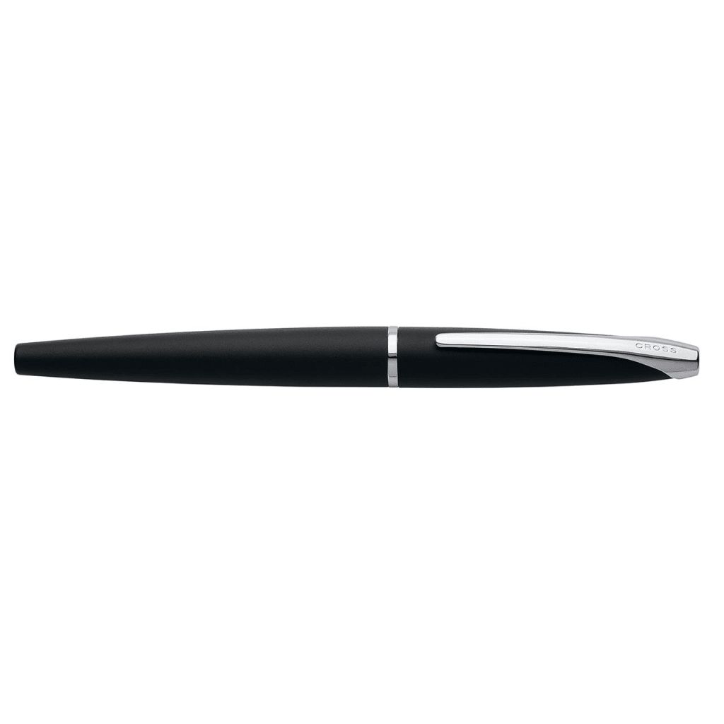 CROSS ATX® Basalt Black with Polished Chrome Appointments and Stainless Steel Fine Nib Fountain Pen
