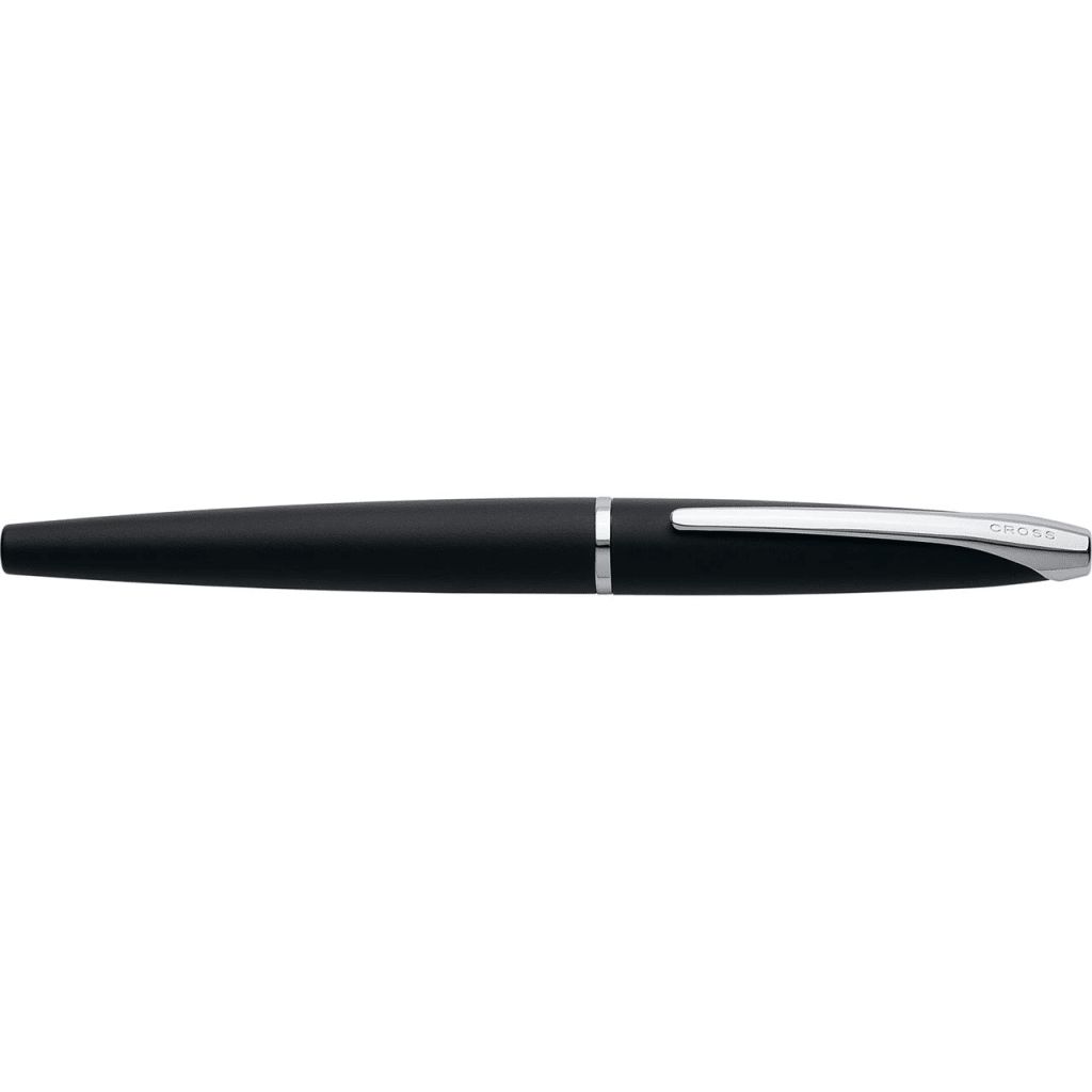 CROSS ATX® Basalt Black with Polished Chrome Appointments and Stainless Steel Medium Nib Fountain Pen