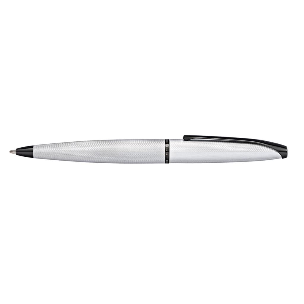 CROSS ATX® Brushed Chrome with Machine-Turned, Diamond-Pattern Engraving with Chrome Appointments Ballpoint Pen