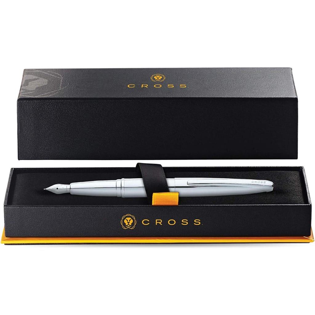 CROSS ATX® Pure Chrome with Polished Chrome Appointments and Stainless Steel Medium Nib Fountain Pen