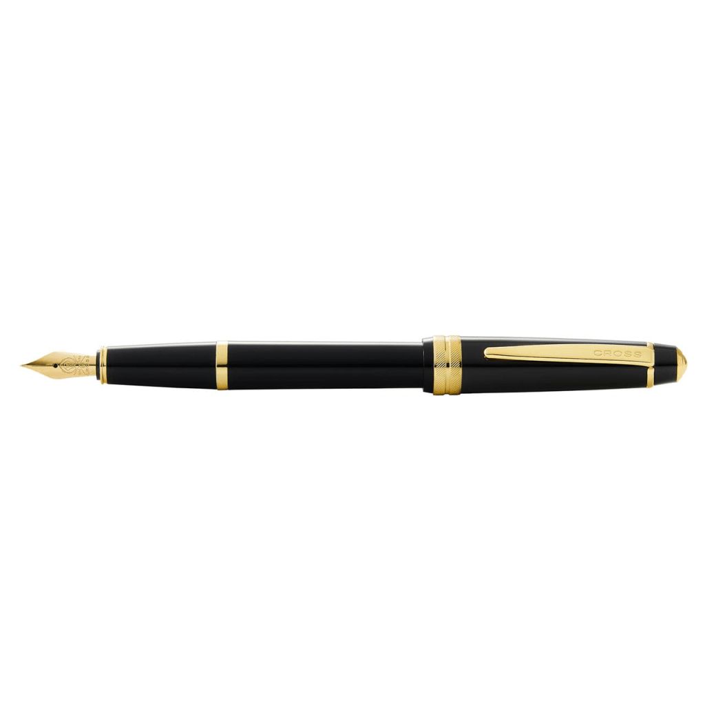 CROSS Bailey Light™ Polished Black Resin and Gold Tone Medium Nib Fountain Pen