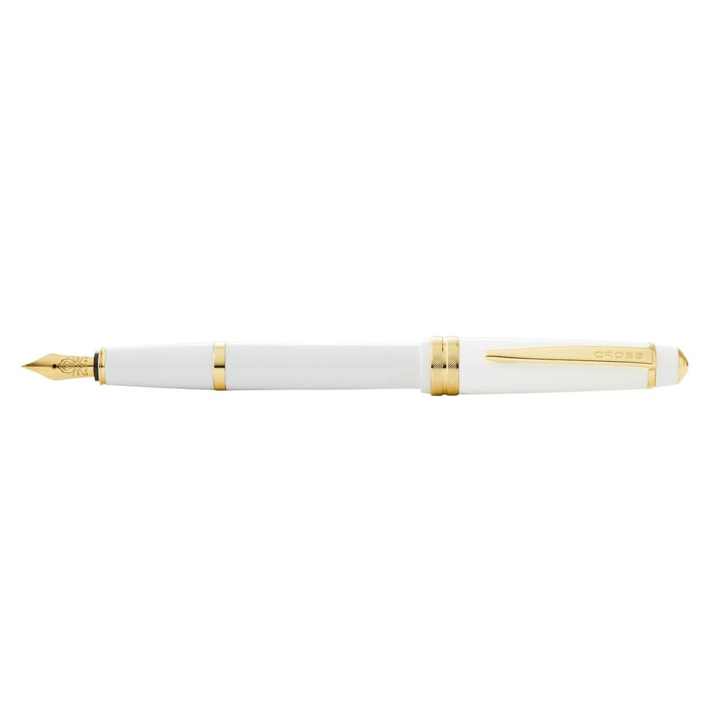CROSS Bailey Light™ Polished White Resin and Gold Tone Medium Nib Fountain Pen