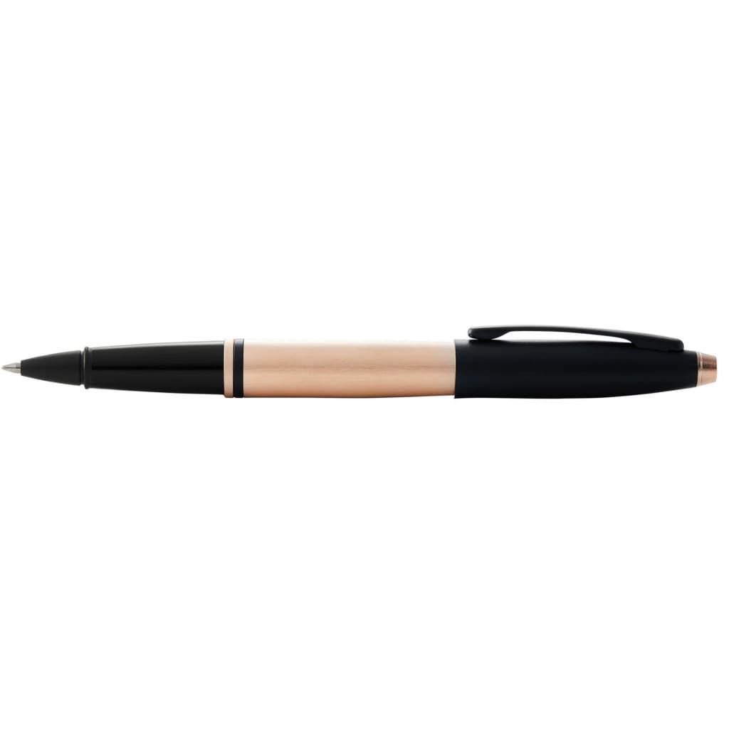 CROSS Calais™ Brushed Rose Gold and Black Lacquer with Black Lacquer Appointments Selectip® Rollerball Pen