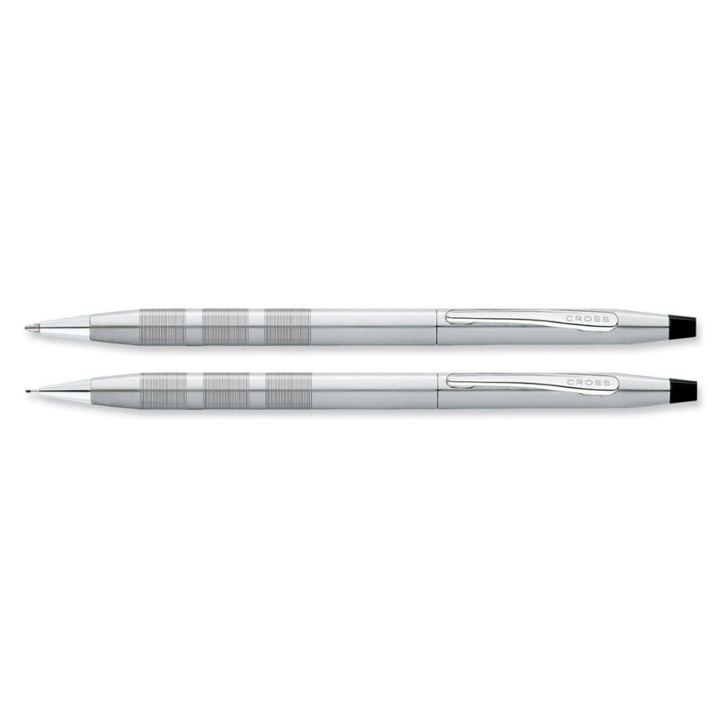 CROSS Classic Century® Satin Chrome with Polished Chrome Appointments Ballpoint Pen and 0.7mm Pencil Set