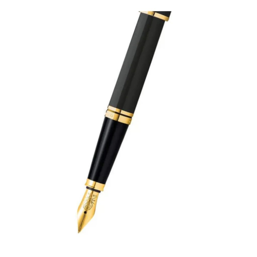 CROSS Coventry Black Lacquer with Gold Tone Appointments Fine Nib Fountain Pen