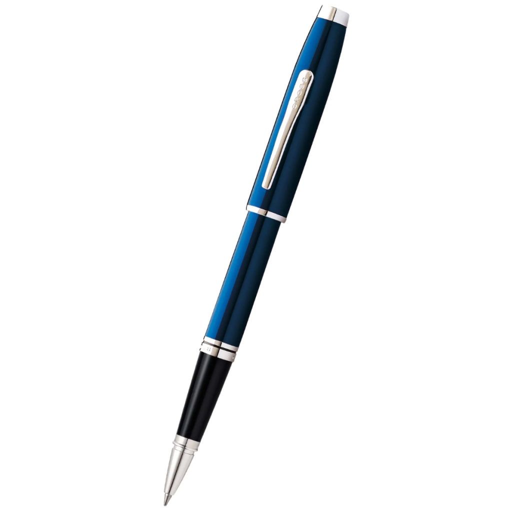 CROSS Coventry Blue Lacquer with Polished Chrome Appointments Rollerball Pen