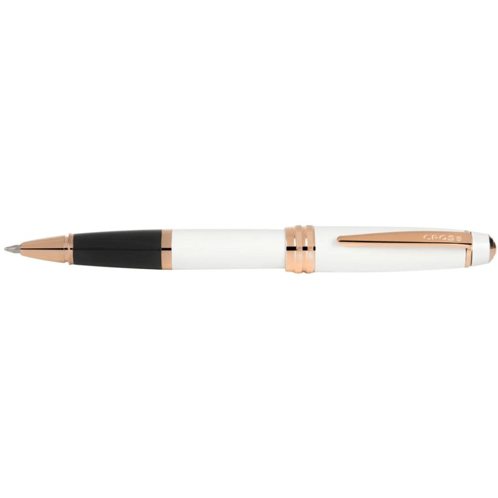 CROSS Bailey™ Pearlescent White Lacquer Rollerball Pen with Rose Gold Appointments