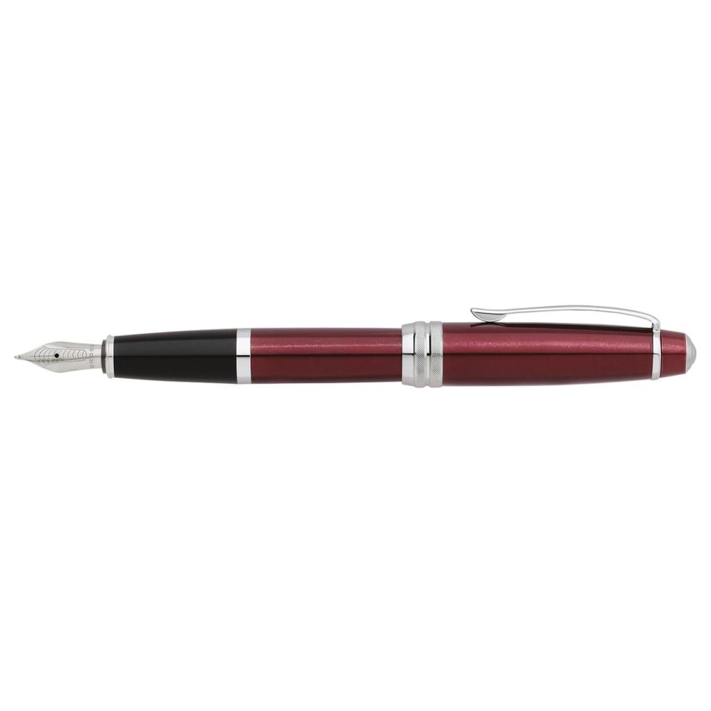CROSS Bailey™ Red Lacquer with Polished Chrome Appointments and Medium Stainless Steel Nib Fountain Pen