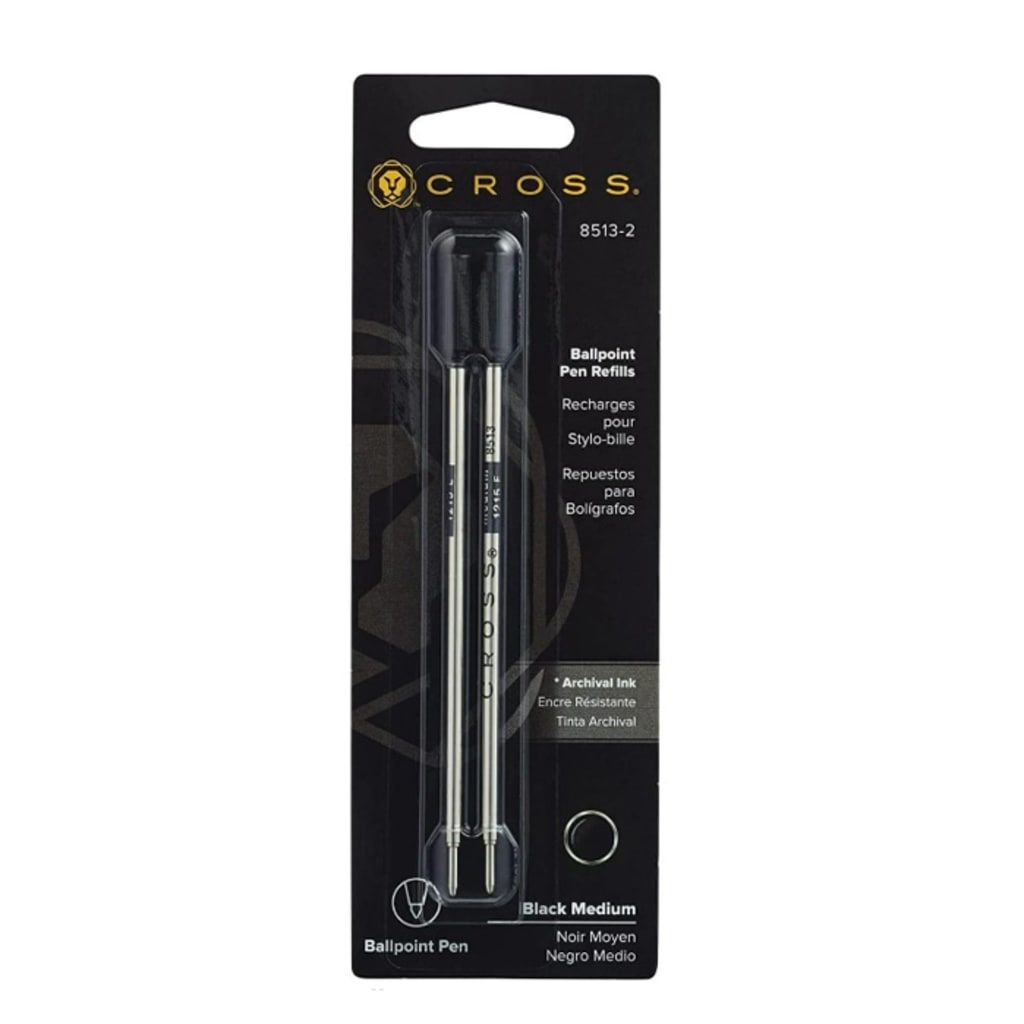 CROSS Ballpoint Pen Refill - Black Broad - Dual Pack