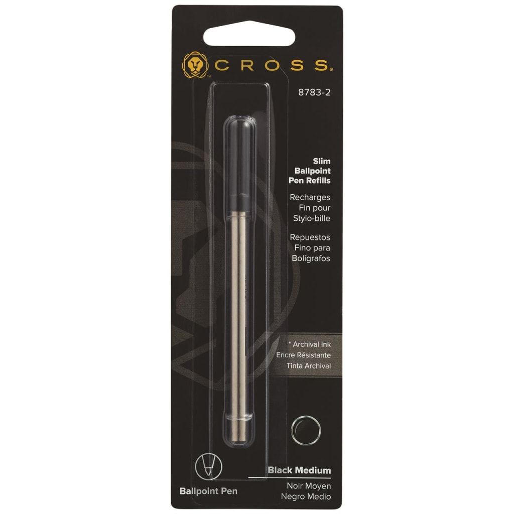 CROSS Ballpoint Pen Refill - Black Slim - Single Pack