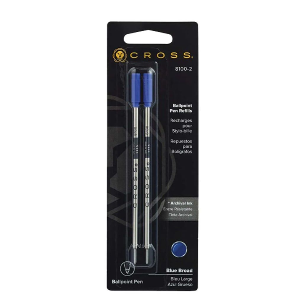 CROSS Ballpoint Pen Refill - Blue Broad - Dual Pack