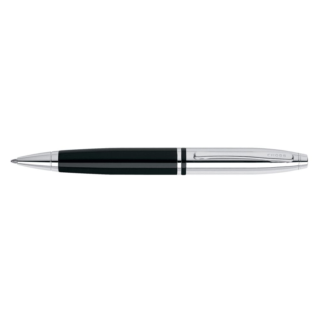 CROSS Calais™ Chrome/Black Lacquer with Polished Chrome Appointments Ballpoint Pen