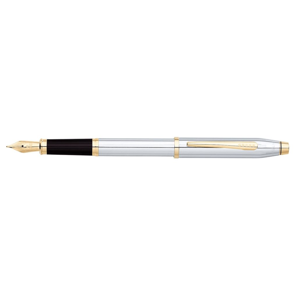 CROSS Century® II Medalist® Polished Chrome with 23KT Gold-Plated Appointments and 23KT Gold-Plated Fine Nib Fountain Pen
