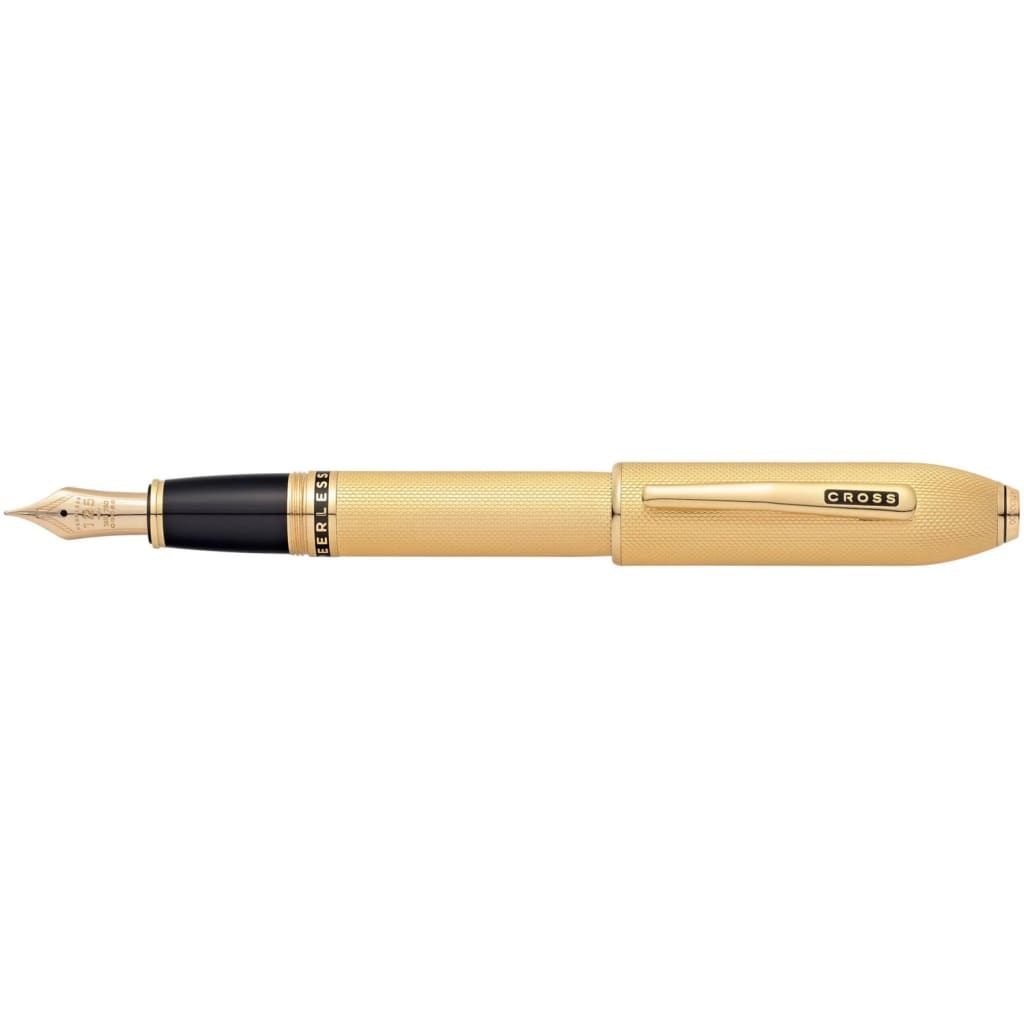 CROSS Peerless™ 23KT Heavy Gold Plate with Gold-plated Appointments, Swarovski Crystal and 18KT Gold Medium Nib Fountain Pen