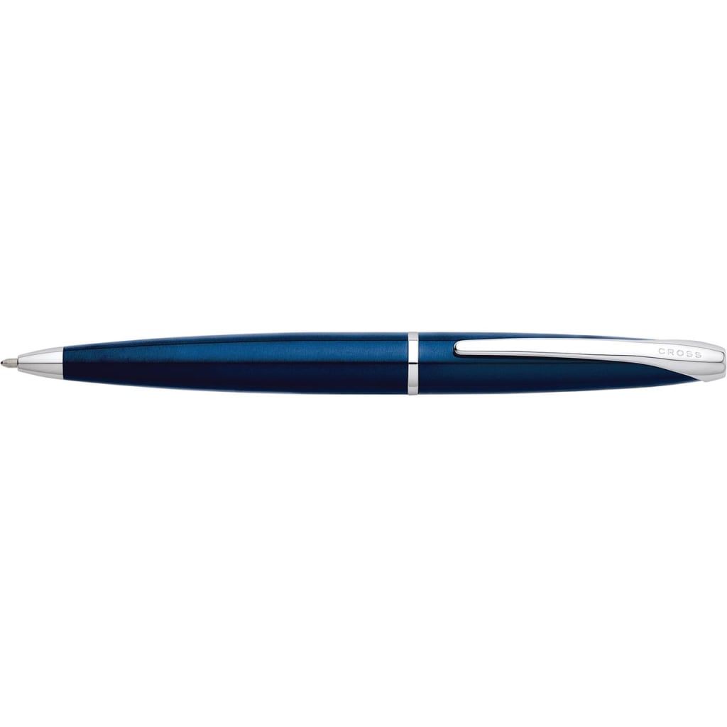 CROSS ATX® Translucent Blue Lacquer with Polished Chrome Appointments Ballpoint Pen