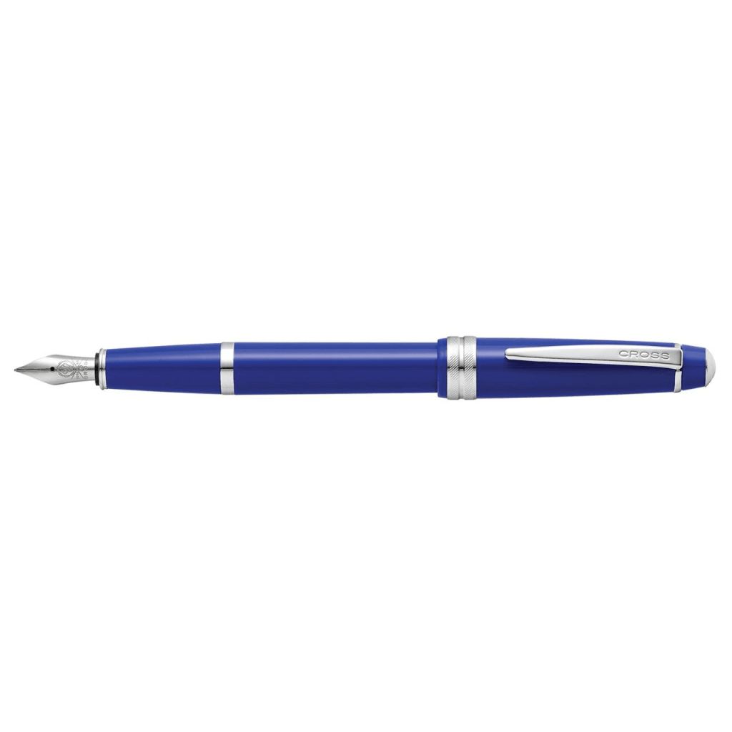 CROSS Bailey Light™ Polished Blue Resin with Polished Chrome Appointments and Medium Nib Fountain Pen