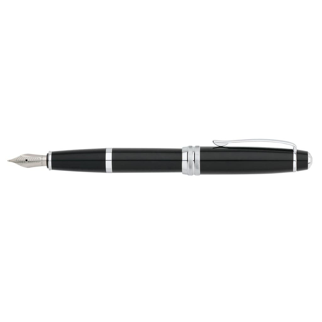 CROSS Bailey™ Black Lacquer with Polished Chrome Appointments and Medium Stainless Steel Nib Fountain Pen