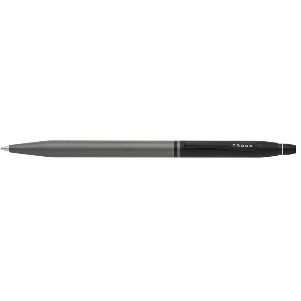 CROSS Click™ Tuxedo Satin Metallic Gray with Black Appointments Ballpoint Pen