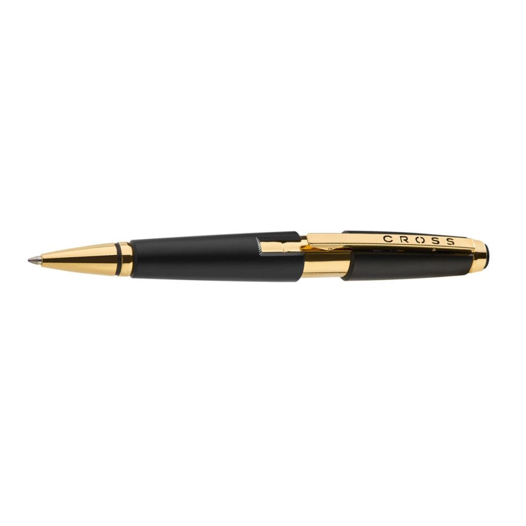 CROSS Edge™ Matte Black Lacquer with Gold PVD Appointments Rollerball Pen