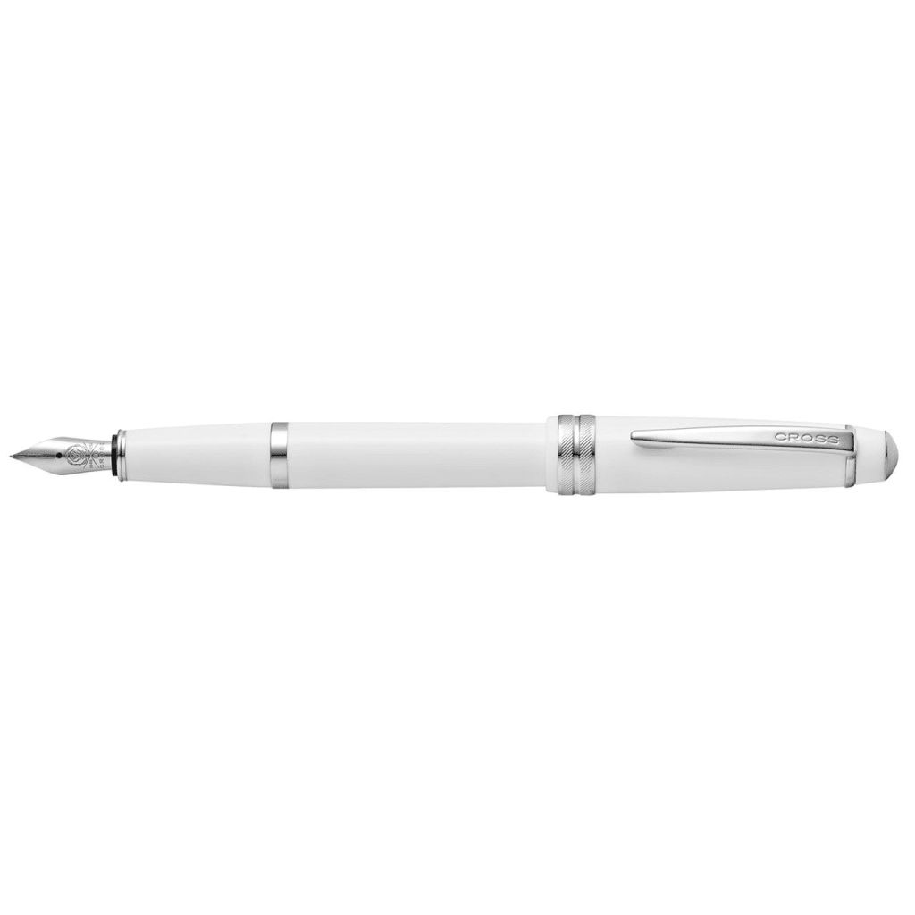 CROSS Bailey Light™ Polished White Resin with Polished Chrome Appointments and Medium Nib Fountain Pen