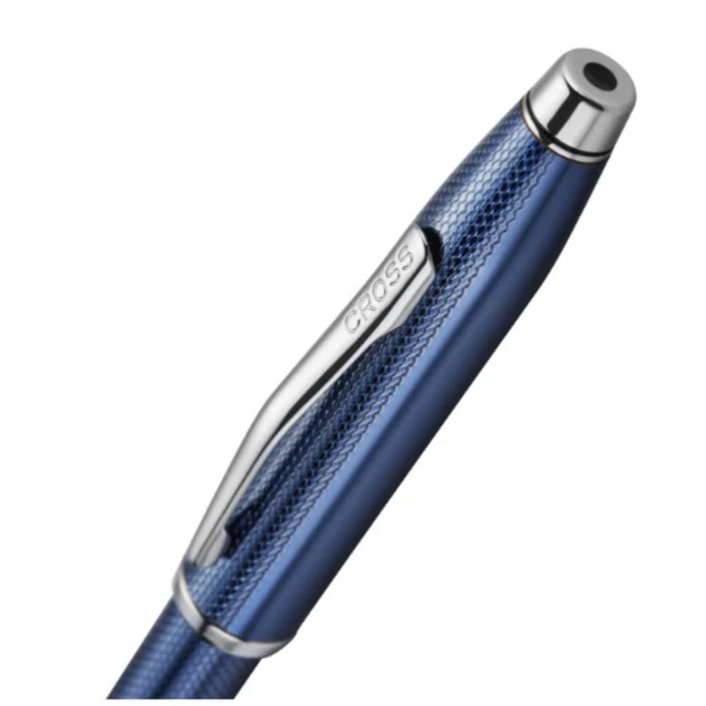 CROSS Century® II Polished Translucent Cobalt Blue Engraved Diamond Pattern with Polished Chrome Appointments Ballpoint Pen