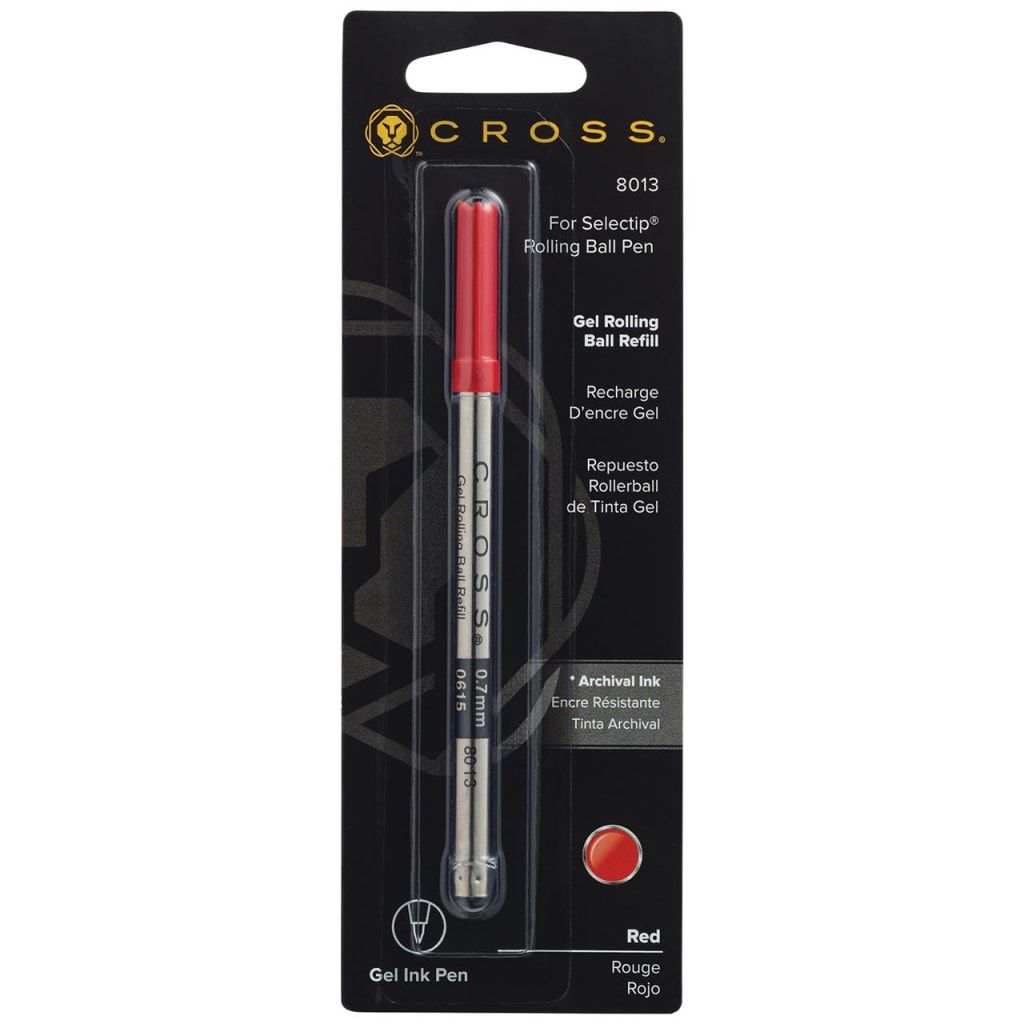 CROSS Gel Rollerball Pen Refill - Red Fine (0.5MM) - Single Pack