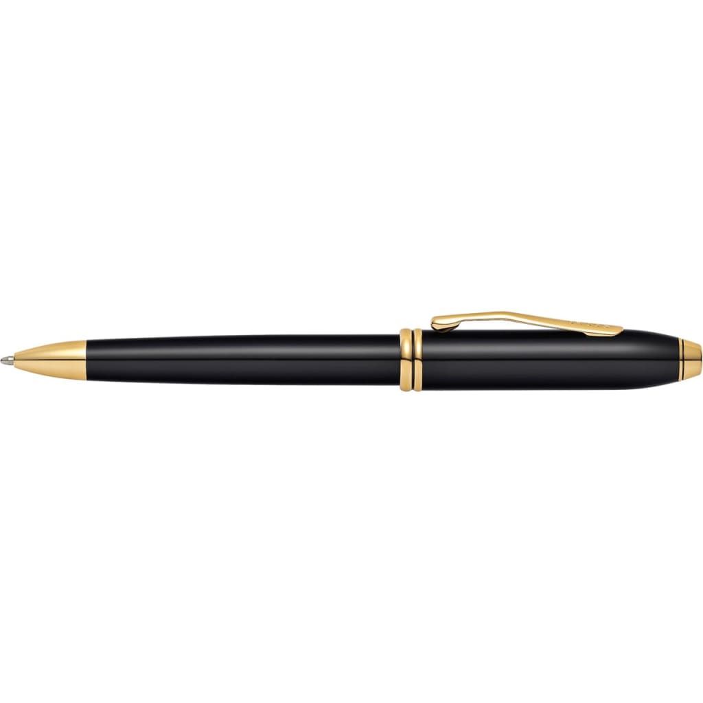 CROSS Townsend® Black Lacquer with 23KT Gold-Plated Appointments Ballpoint Pen