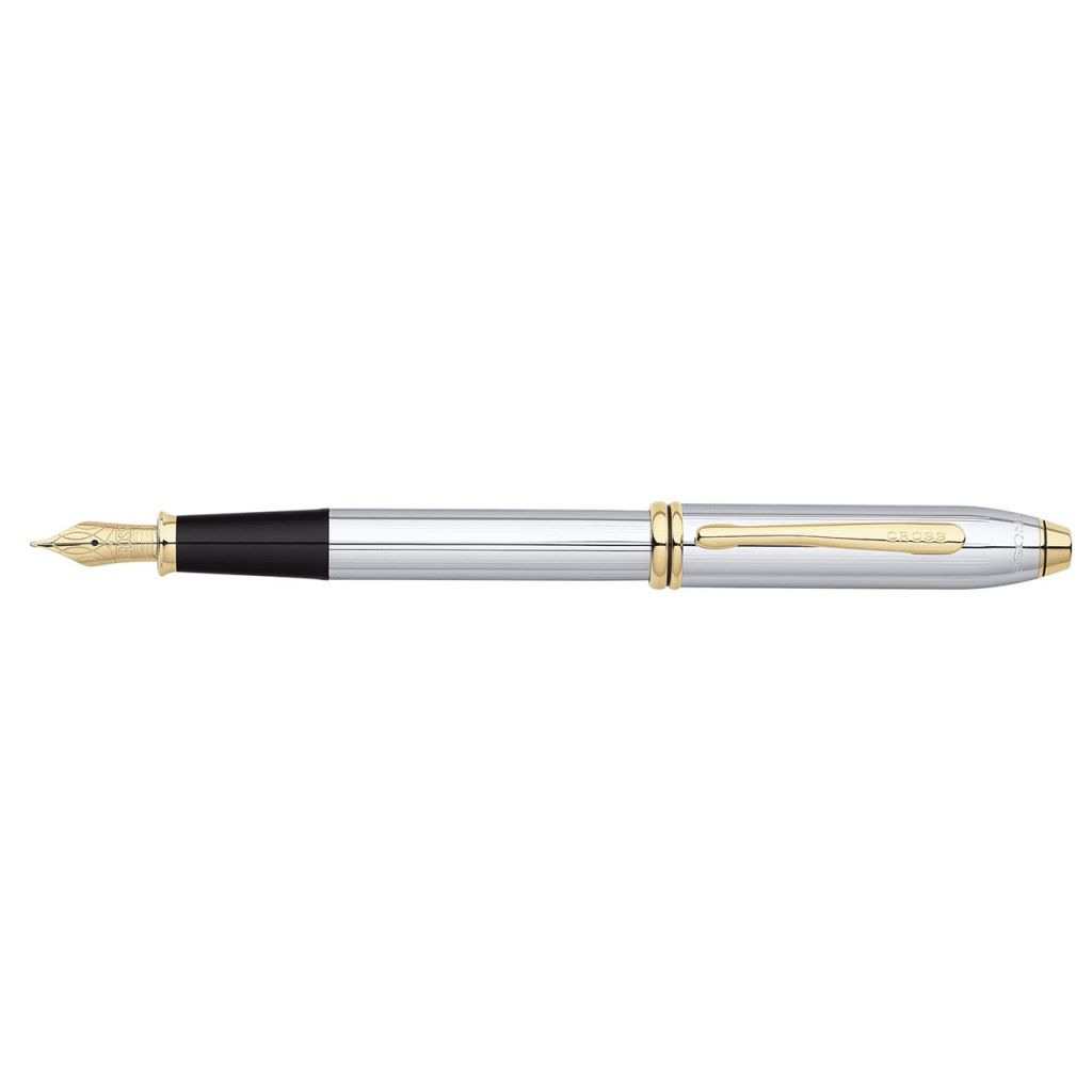 CROSS Townsend® Medalist® Polished Chrome with 23KT Gold-Plated Appointments and 23KT Gold-Plated Fine Nib Fountain Pen