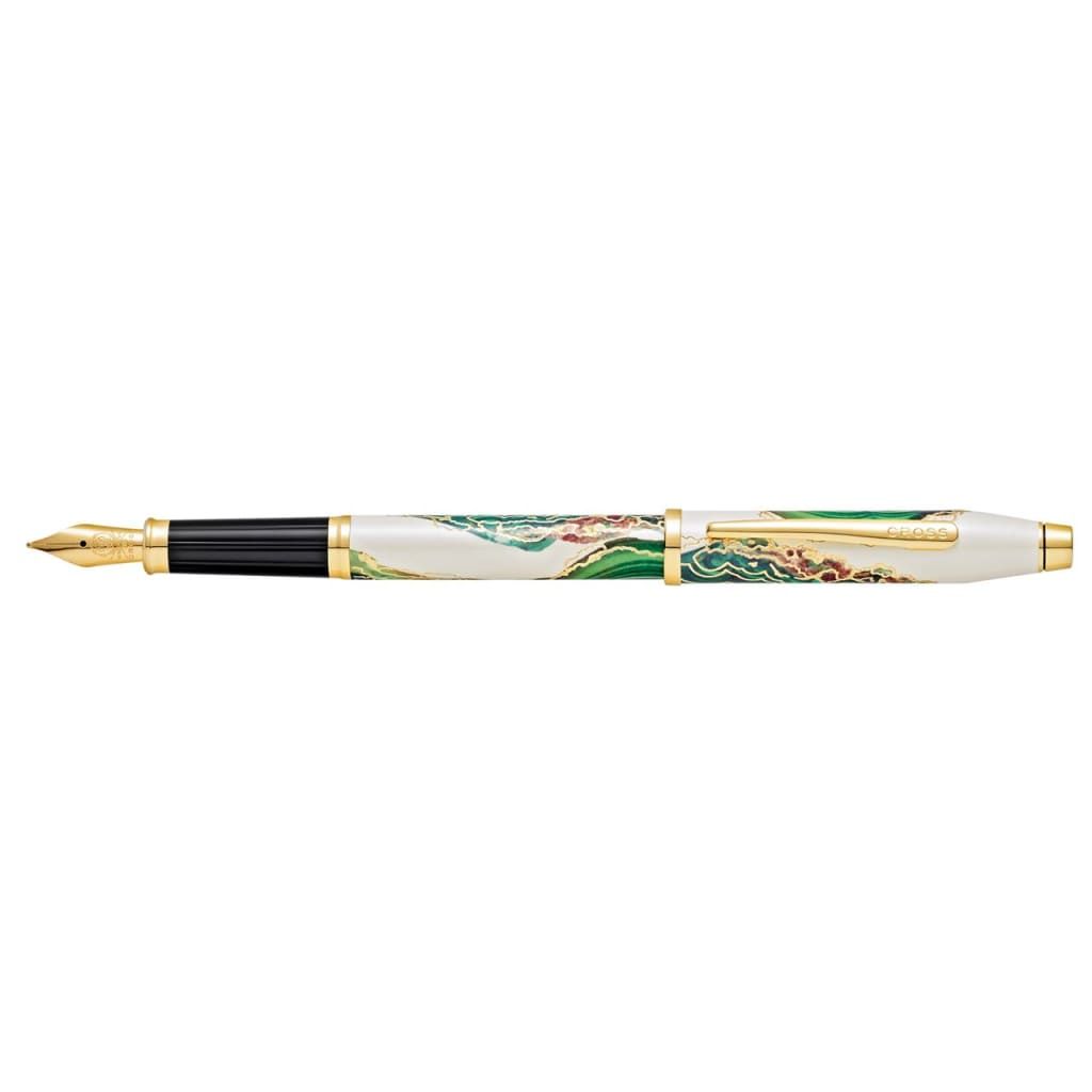 CROSS Wanderlust Borneo with Gold-Plated Engravings and Appointments with a 23KT Gold-Plated Stainless Steel Fine Nib Fountain Pen