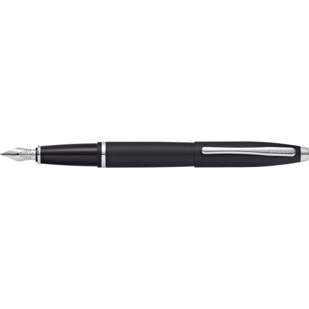 CROSS Calais™ Matte Black with Polished Chrome Appointments and Medium Stainless Steel Nib Fountain Pen