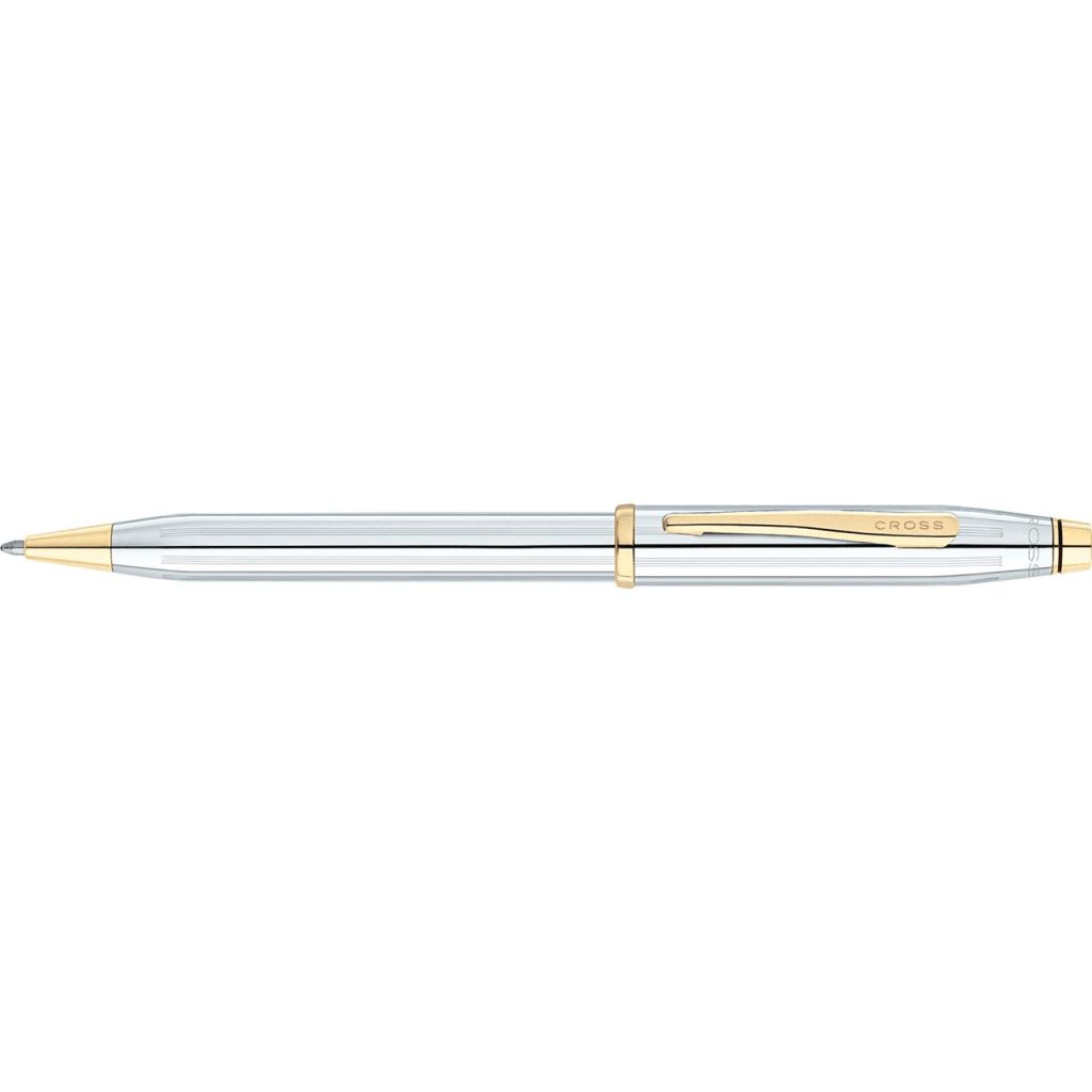 CROSS Century® II Medalist® Polished Chrome with 23KT Gold-Plated Appointments Ballpoint Pen
