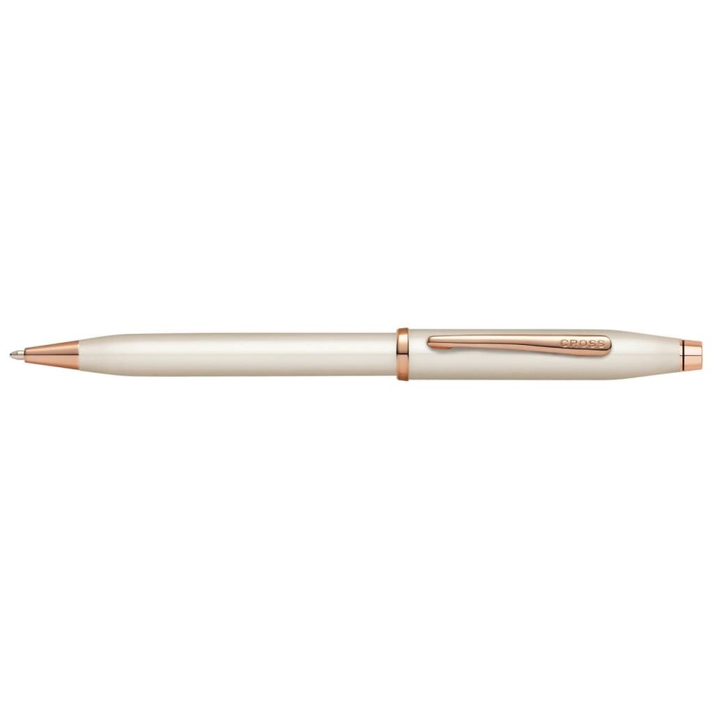 CROSS Century® II Pearlescent White Lacquer with Polished Rose Gold PVD Appointments Ballpoint Pen