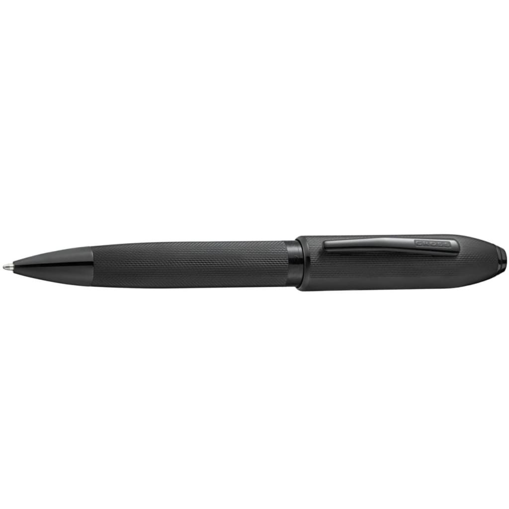 CROSS Peerless™ Polished Black PVD Engraved Diamond Pattern with Black PVD Appointments and Swarovski Crystal Ballpoint Pen