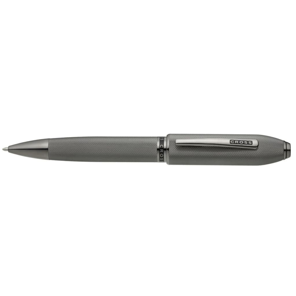 CROSS Peerless™ Polished Slate Gray Engraved Diamond Pattern with Slate Gray PVD Appointments and Swarovski Crystal Ballpoint Pen